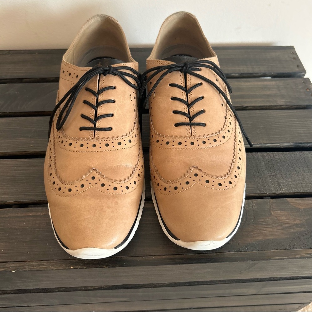 Cole Haan ZeroGrand Women’s Wingtip Oxford Snake Skin Accent Shoes Sz 9.5B - Picture 3 of 7